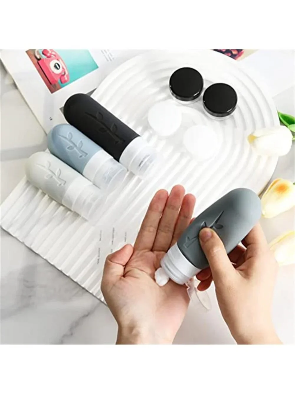 18pack Travel Bottles for Toiletries, TSA Approved Silicone Travel Containers
